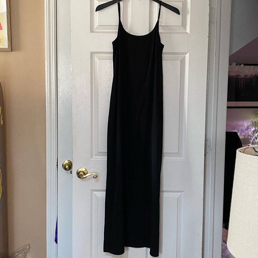 The Reset R Label 90’s Style 100% Silk Maxi Dress High Side Slits